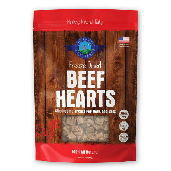 Shepherd Boy Farms Friandises lyophilisées Cœur de Bœuf pour chiens et chats