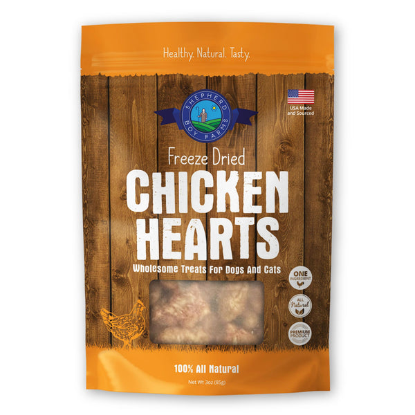 Shepherd Boy Farms Friandises lyophilisées Cœur de Poulet pour chiens et chats