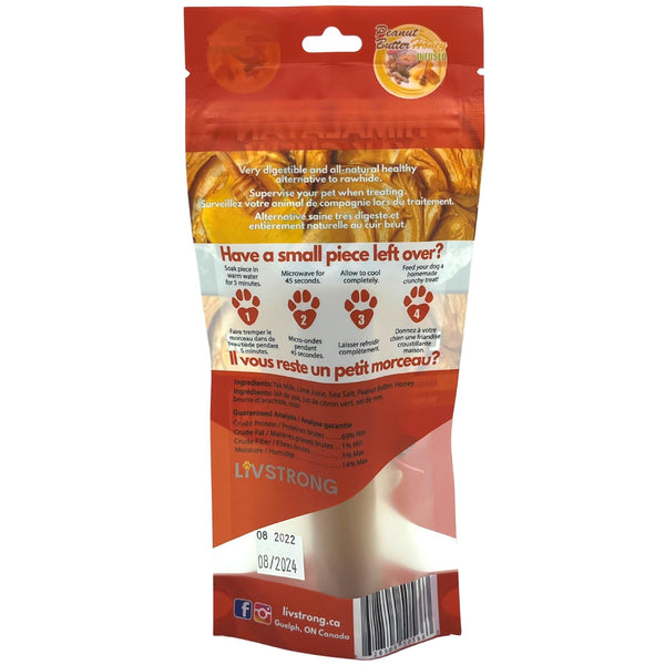 Livstrong Friandises au fromage de yak de l’Himalaya infusées au beurre d’arachide et miel pour chiens