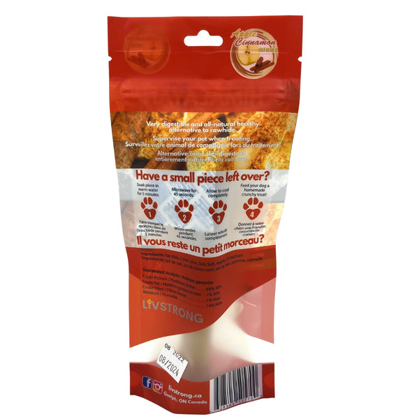 Livstrong Friandises au fromage de yak de l’Himalaya infusées à la pomme et cannelle pour chiens