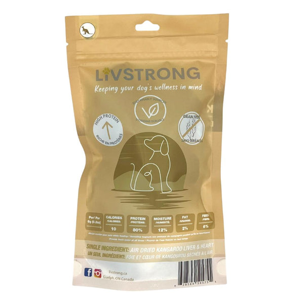 Livstrong Friandises Abats de kangourou pour chiens