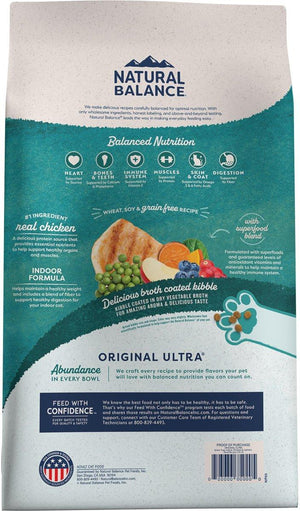 Natural Balance Original Ultra Indoor Chicken Meal & Salmon Meal Dry Cat Food