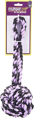 Multipet Nuts for Knots with Tug Rope Dog Toy, Color Varies