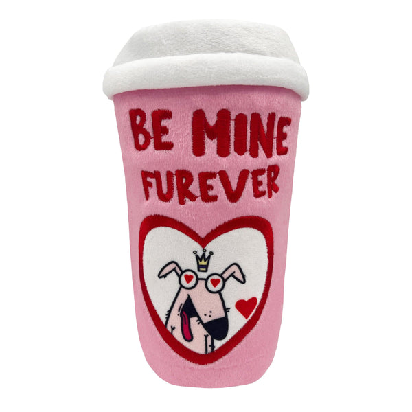 Huxley & Kent Power Plush Be Mine Furever Latte Dog Toy