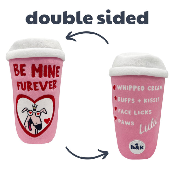 Huxley & Kent Power Plush Be Mine Furever Latte Dog Toy