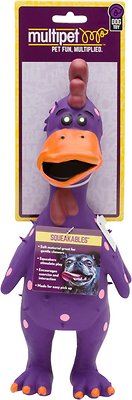 Multipet Jouet pour chien en latex Globken poulet à pois, couleur variable