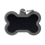MyFamily Etiquette d'identification Hushtag Os en aluminium et caoutchouc pour animaux, Noir/Gris
