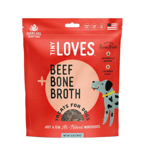 Farmland Traditions Tiny Loves Bœuf au bouillon d'os friandises pour chiens