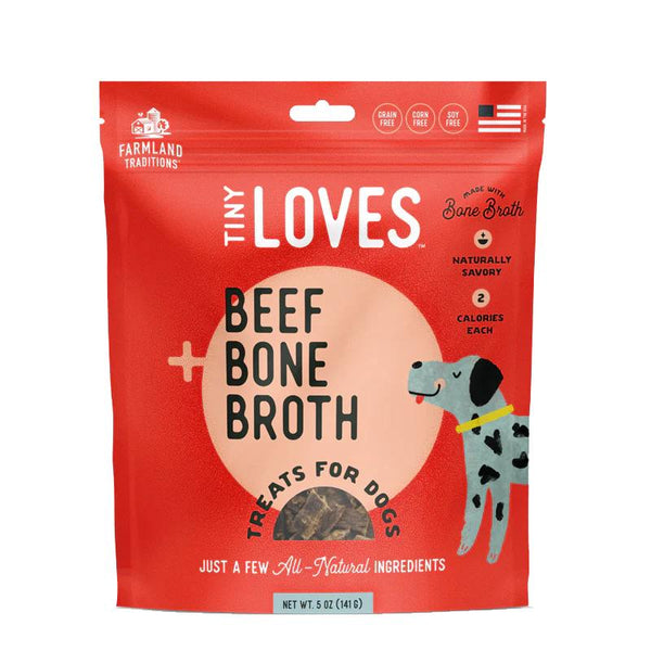 Farmland Traditions Tiny Loves Bœuf au bouillon d'os friandises pour chiens