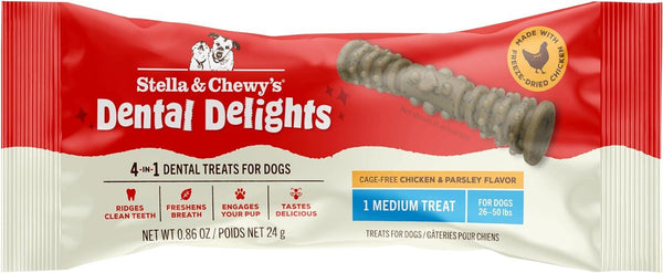 Stella & Chewy's Dental Delights Friandises individuelles pour chiens, Moyen