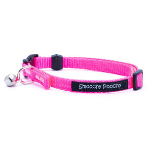Smoochy Poochy Collier en nylon pour chat, Rose vif
