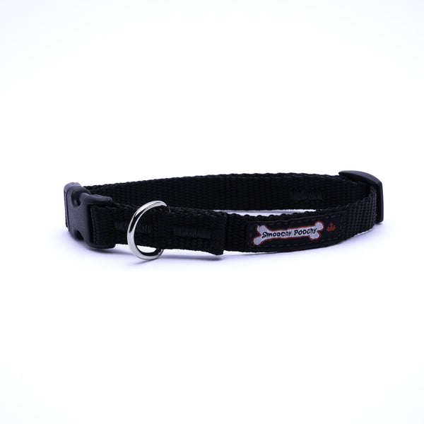 Smoochy Poochy Collier pour chien en nylon, noir