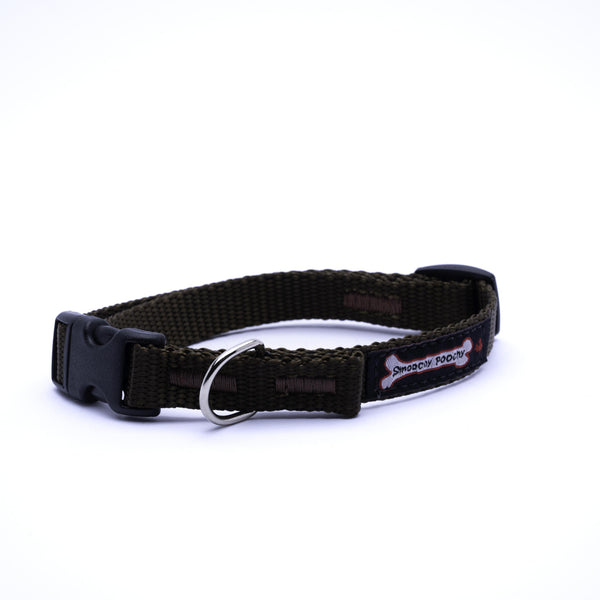 Smoochy Poochy Collier pour chien en nylon, marron