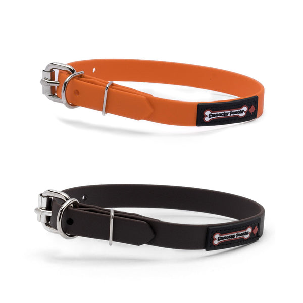 Smoochy Poochy Collier pour chien style boucle en polyvinyl, Marron