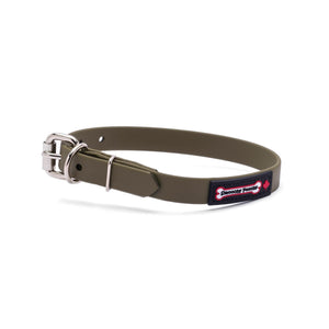 Smoochy Poochy Collier pour chien style boucle en polyvinyl, Kaki