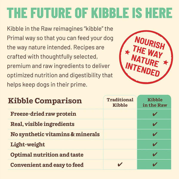 Primal Kibble in the Raw Recette au Poulet Nourriture sèche lyophilisée pour chiens