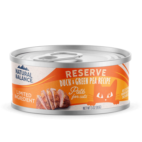 Natural Balance Limited Ingredient Reserve Duck & Green Pea Wet Cat Food Can