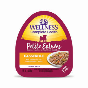 Wellness Petite Entrees Casserole with Tender Chicken, Green Beans & Carrots Grain-Free Wet Dog Food