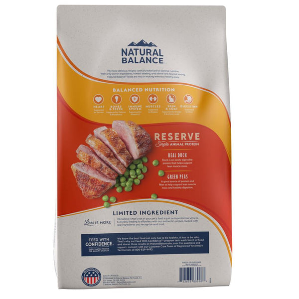 Natural Balance Limited Ingredient Reserve Duck & Green Pea Recipe Grain-Free Dry Cat Food