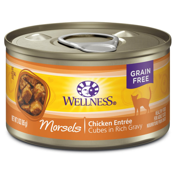 Wellness Complete Health Grain-Free Morsels Chicken Entree Wet Cat Food Cans