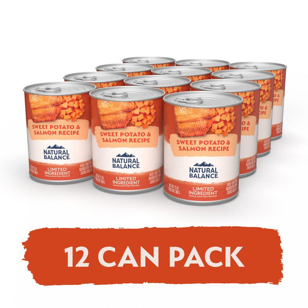 Natural Balance Limited Ingredient Sweet Potato & Salmon Recipe Wet Dog Food Can