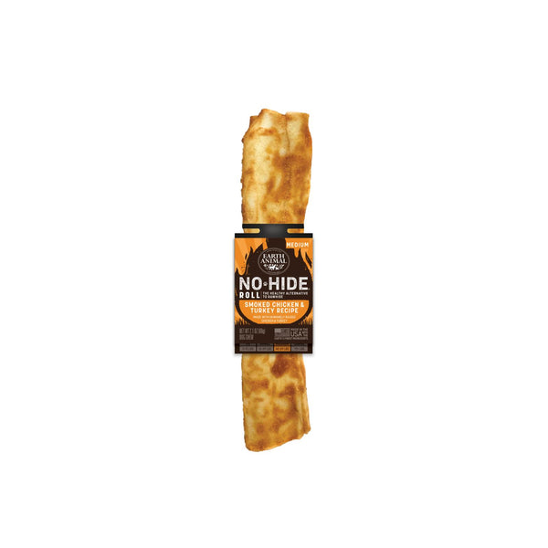 Earth Animal No-Hide Smoked Chicken Turkey Rolls Dog Treats