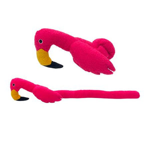 fabdog Floppies Twisty Flamingo Dog Toy
