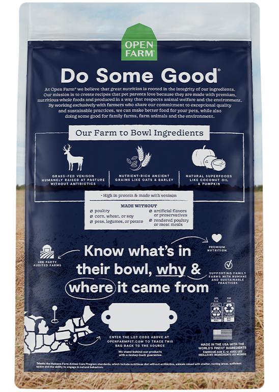 Open Farm New Zealand Venison & Ancient Grains Recipe Dry Dog Food