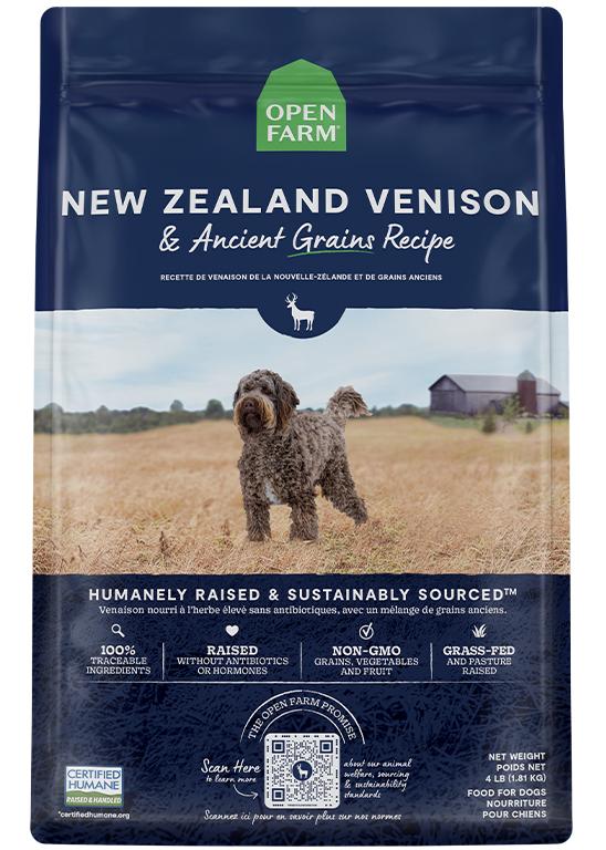 Open Farm New Zealand Venison & Ancient Grains Recipe Dry Dog Food