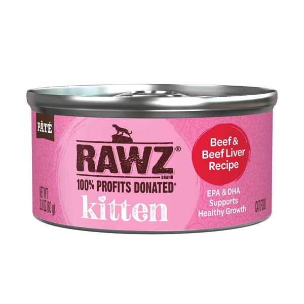 RAWZ Kitten Beef & Beef Liver Wet Cat Food Can