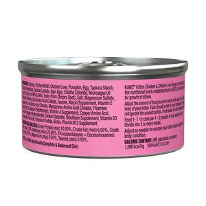 RAWZ Kitten Chicken & Chicken Liver Wet Cat Food Can