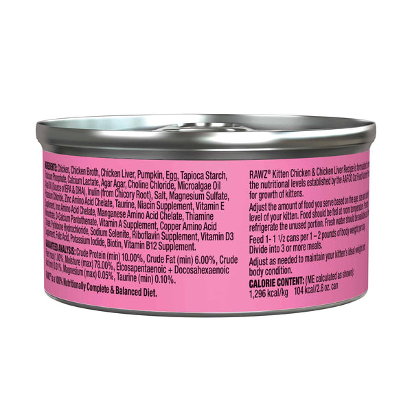 RAWZ Pâtée pour chaton au poulet et foie de poulet en conserve