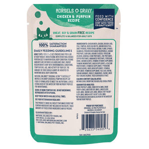 Natural Balance Original Ultra Platefulls Chicken & Pumpkin Recipe Morsels in Gravy Wet Cat Food Pouches
