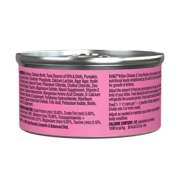 RAWZ Kitten Chicken & Tuna Wet Cat Food Can