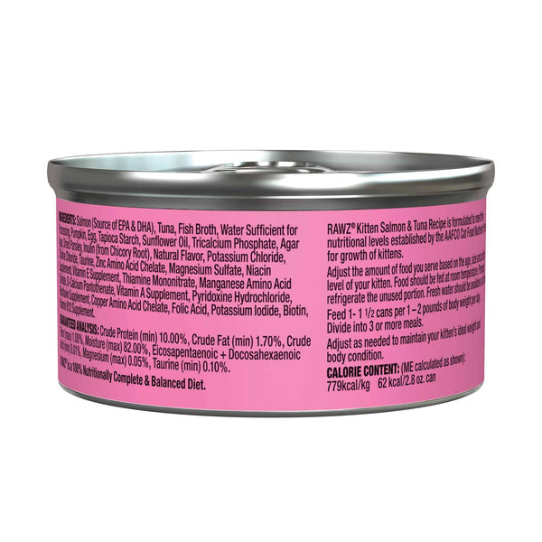 RAWZ Kitten Salmon & Tuna Wet Cat Food Can