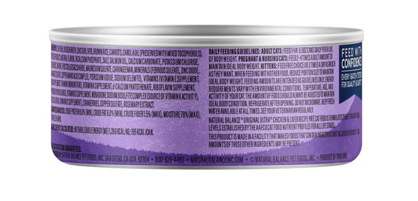 Natural Balance Original Ultra Chicken & Liver Pate Recipe Wet Cat Food Can