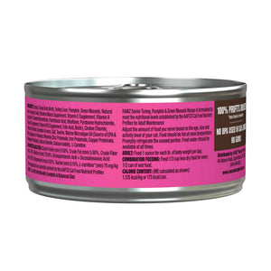RAWZ Senior Turkey, Pumpkin & Green Mussels Wet Cat Food Can
