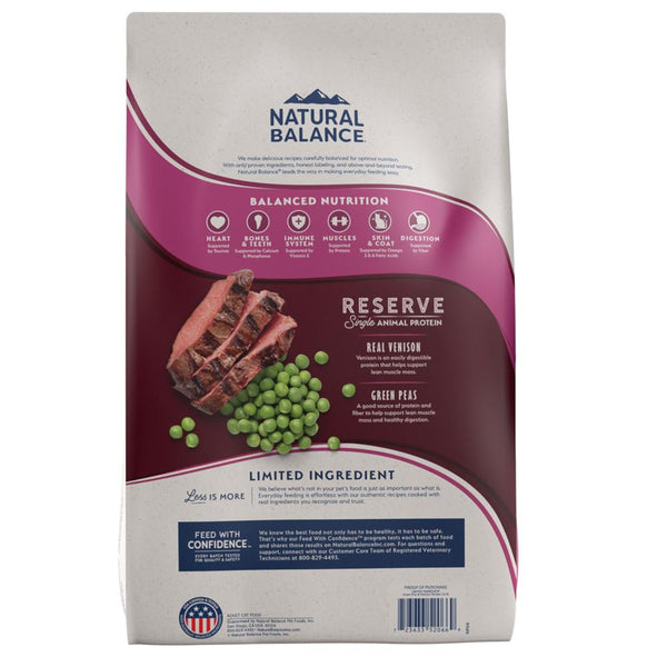 Natural Balance Limited Ingredient Reserve Green Pea & Venison Recipe Grain-Free Dry Cat Food