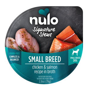 Nulo Signature Stews Small Breed Chicken & Salmon in Broth Wet Dog Food Cup