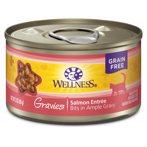 Wellness Complete Health Grain-Free Gravies Salmon Entree Wet Cat Food Cans