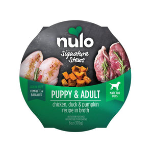 Nulo Signature Stews Chicken, Duck & Pumpkin in Broth Puppy & Adult Wet Dog Food Cup