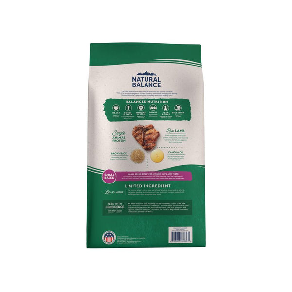 Natural Balance Limited Ingredient Lamb & Brown Rice Recipe Small Breed Dry Dog Food