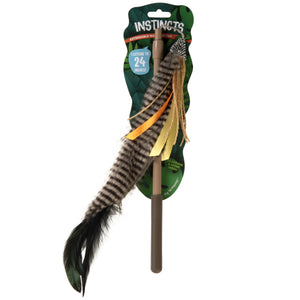 SmartyKat Instincts Fly N' Frenzy Canne à jouet extensible HappyNip pour chat