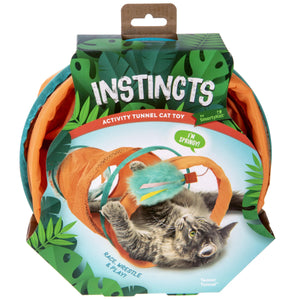 SmartyKat Instincts Teaser Tunnel avec franges et plume jouet pour chat