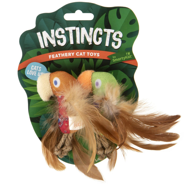 SmartyKat Instincts Love Mates Jouets plume HappyNip cataire et silvervine pour chat (lot de 2)