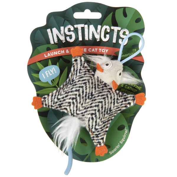 SmartyKat Instincts Jouet chat peluche 'Soarin’ Squirrel' HappyNip écureuil volant