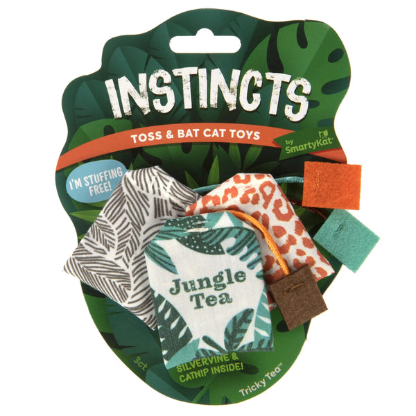 SmartyKat Instincts Tricky Tea HappyNip Silvervine & Catnip Filled Cat Toy