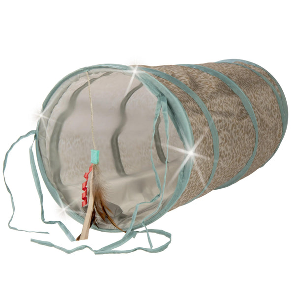 SmartyKat Instincts Tunnel lumineux électronique 'Twinkle Tube' avec plumeau jouet pour chat
