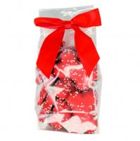 Bosco & Roxy's Christmas Throw Me a Bone Dog Treats, Red