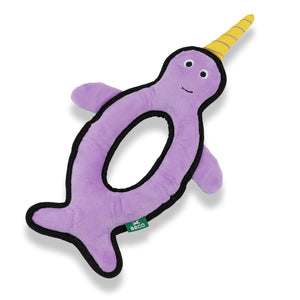 Beco Rough & Tough Narwhal Recycled Dog Toy